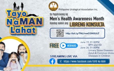 Events 1 Tayo NaMan Lahat Philippine Urological Association, Inc. Sa Pagdiriwang ng Men’s Health Awareness Month Handog namin ang LIBRENG KONSULTA